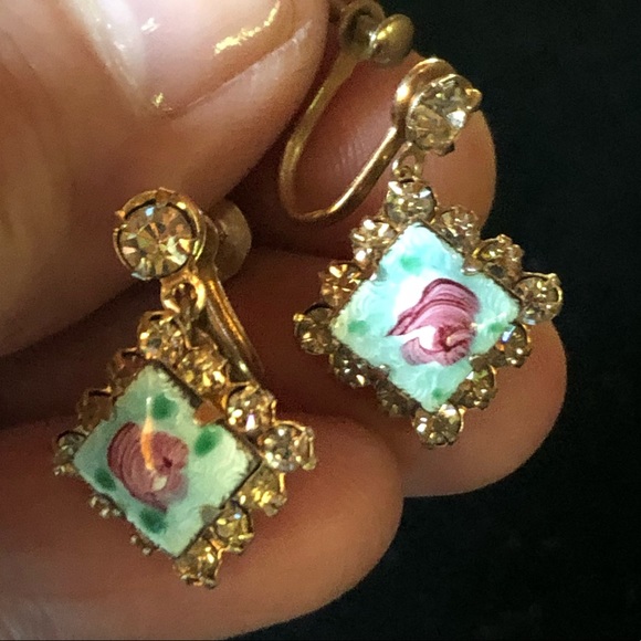 Jewelry - Antique Guilloche earrings
